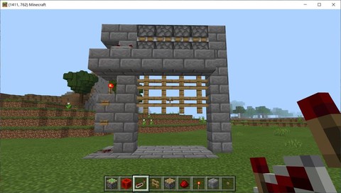 我的世界怎么做升降门