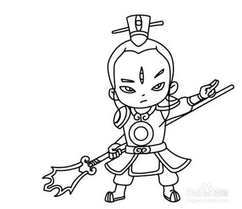 迷你世界二郎神怎么画